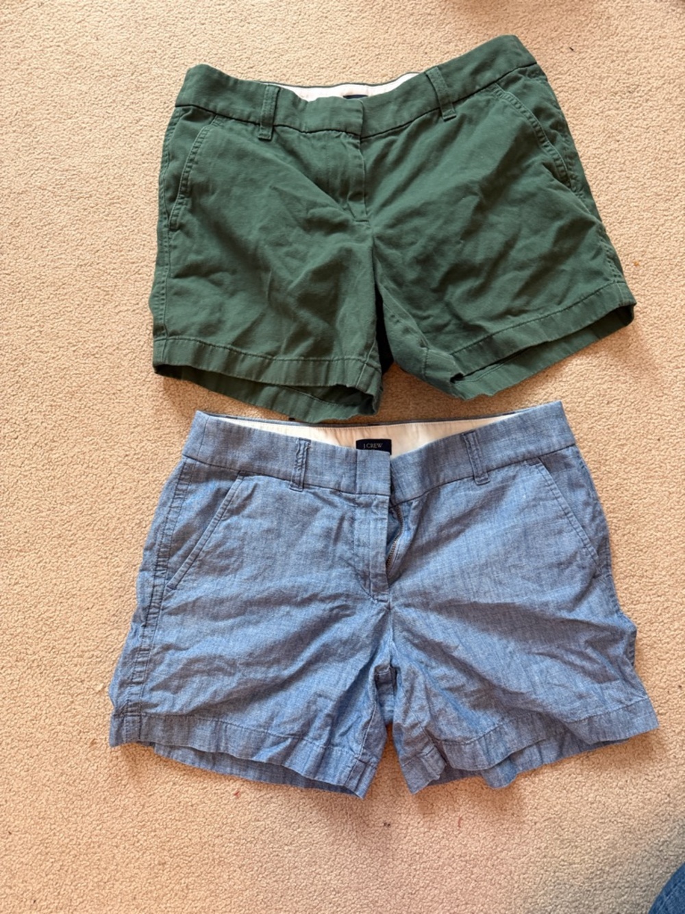 Sz 4 J Crew Shorts Green and Light Blue